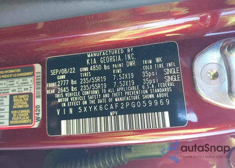 2023 Kia Sportage X-Line из США, поврежденный, VIN 5XYK6CAF2PG059969